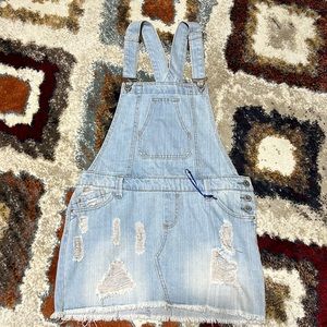 Blue jean Overall Skirt NWOT
